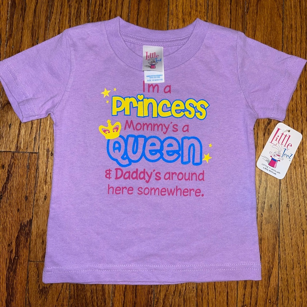 Purple princess tee 12 mos
